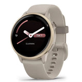 Garmin New Vívoactive 6 GPS Cream Gold with French Gray Band  Smartwatch GM-010-02985-46