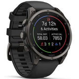 Garmin Fēnix 9 Carbon Gray DLC Titanium with Black Silicone Band Smartwatch GM-010-04762-15