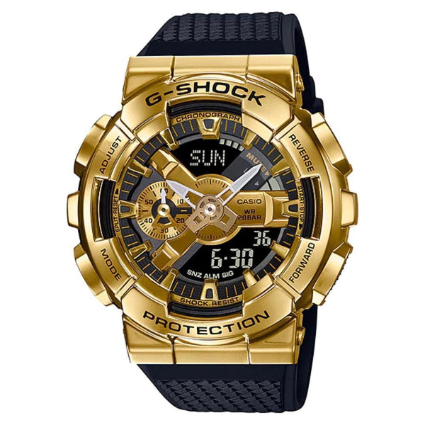 Casio G-Shock Analog Digital Black Resin Strap Watch For Men GM-110G-1A9DR-P