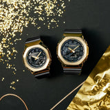 Casio G-Shock Gold Case Black Silicone Strap Men Watch GM-2100G-1A9DR-P