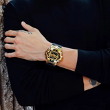 Casio G-Shock Gold Dial Black Resin Strap Men Watch GM-700G-9ADR
