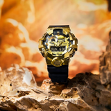 Casio G-Shock Gold Dial Black Resin Strap Men Watch GM-700G-9ADR