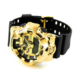 Casio G-Shock Gold Dial Black Resin Strap Men Watch GM-700G-9ADR