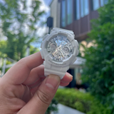 Casio G-Shock Digital Analog White Resin Strap Shock Resistant Unisex Watch GMA-S120VA-7ADR-P