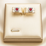 AG Collective Jewelry - Crimson Radiance Ruby Studs