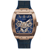 Guess Multifunction Blue Leather Strap Men's Watch GW0202G8