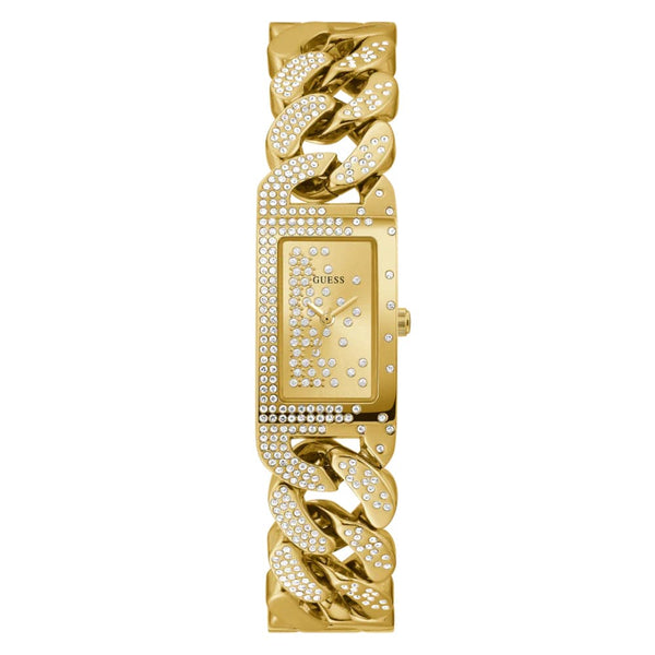 Guess Gold Chain Stainless Steel Strap Women Watch GW0298L2