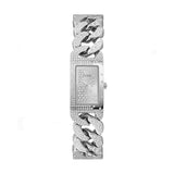 Guess Crystal Chain Silver Stainless Steel Strap Women Watch GW0298L1
