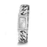 Guess Crystal Chain Silver Stainless Steel Strap Women Watch GW0298L1