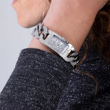 Guess Crystal Chain Silver Stainless Steel Strap Women Watch GW0298L1