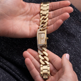Guess Gold Chain Stainless Steel Strap Women Watch GW0298L2