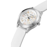 Guess Pearl White Dial Silicone Strap Women Watch GW0381L1