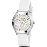 Guess Pearl White Dial Silicone Strap Women Watch GW0381L1