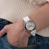 Guess Pearl White Dial Silicone Strap Women Watch GW0381L1