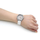 Guess Pearl White Dial Silicone Strap Women Watch GW0381L1