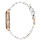 Guess White Leather Recycled Ultra Suede Strap Women Watch GW0398L2