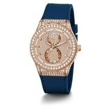 Guess Multifunction Blue Silicone Strap Women Watch GW0439L4