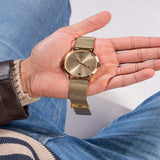 Guess Gold Dial Milanese Strap Men Watch GW0460G2