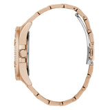 Guess Skeleton Dial Rose Gold Stainless Steel Strap Women Watch GW0464L3