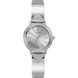 Guess Tri Luxe Silver Dial & Stainless Steel Strap Women Watch GW0474L1