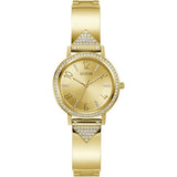 Guess Tri Luxe Gold Dial Stainless Steel Strap Women Watch GW0474L2