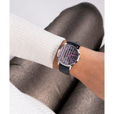 Guess Silver Case Navy Genuine Leather Women Watch GW0480L1