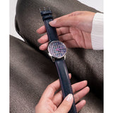 Guess Silver Case Navy Genuine Leather Women Watch GW0480L1