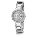 Guess Analog Silver Dial Stainless Steel Strap Women Watch GW0528L1