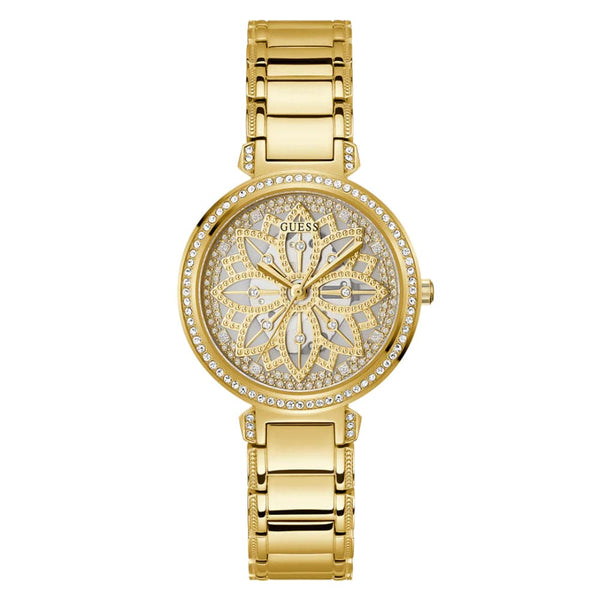 Guess Analog Gold Stainless Steel Strap Women Watch GW0528L2