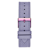 Guess Iridescent Case Color Purple Leather Strap Women Watch GW0529L4