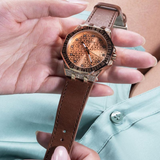 Guess Insignia Brown Dial And Leather Strap Women Watch GW0547L2
