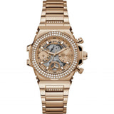 Guess Analog Chronograph Rose Gold Stainless Steel Strap Women Watch GW0552L3