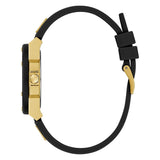 Guess Analog Gold Dial Black Silicone Strap Women Watch GW0555L2