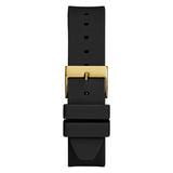 Guess Analog Gold Dial Black Silicone Strap Women Watch GW0555L2