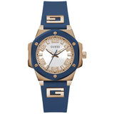 Guess G-Hype White Dial Blue Silicone Strap Women Watch GW0555L4