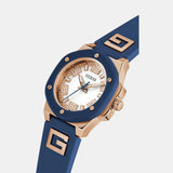 Guess G-Hype White Dial Blue Silicone Strap Women Watch GW0555L4