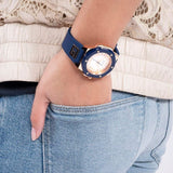 Guess G-Hype White Dial Blue Silicone Strap Women Watch GW0555L4
