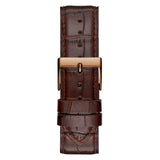 Guess Skeleton Dial Brown Leather Strap Men Watch GW0570G2
