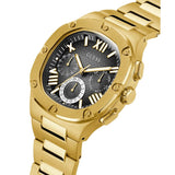 Guess Chronograph Black Dial Gold Stainless Steel Strap Men Watch GW0572G2
