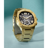 Guess Chronograph Black Dial Gold Stainless Steel Strap Men Watch GW0572G2