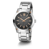 Guess Analog Black Dial Silver Stainless Steel Strap Men Watch GW0574G1