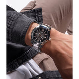 Guess Analog Black Dial Silver Stainless Steel Strap Men Watch GW0574G1