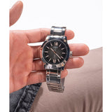 Guess Analog Black Dial Silver Stainless Steel Strap Men Watch GW0574G1