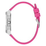 Guess Analog Black Dial Pink Silicone Strap Women Watch GW0598L1