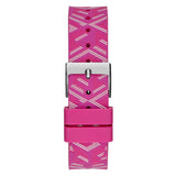 Guess Analog Black Dial Pink Silicone Strap Women Watch GW0598L1