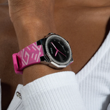 Guess Analog Black Dial Pink Silicone Strap Women Watch GW0598L1