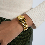 Guess Analog Gold Stainless Steel Strap Women Watch GW0603L2