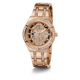 Guess Multifunction Rose Gold Stainless Steel Strap Women Watch GW0604L3