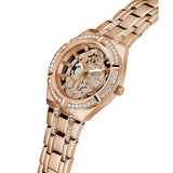 Guess Multifunction Rose Gold Stainless Steel Strap Women Watch GW0604L3