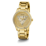Guess Analog Gold Tone Stainless Steel Strap Women Watch GW0605L2